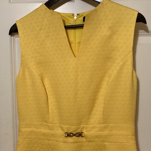 Tahari Yellow Dress- Size8 - Picture 2 of 6